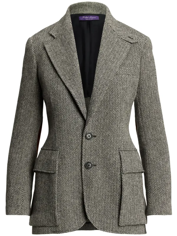 ジャケット RALPH LAUREN COLLECTION WALKER BLAZER Ralph Lauren Purple Label Large Blazer Jacket Leather 42 RRL
