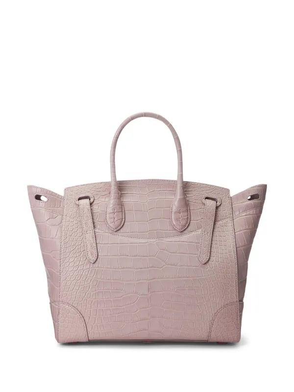 ハンドバッグ RALPH LAUREN COLLECTION RICKY 33 CANVAS HANDBAG Soft Ricky 33 Calfskin-Trim Canvas Bag