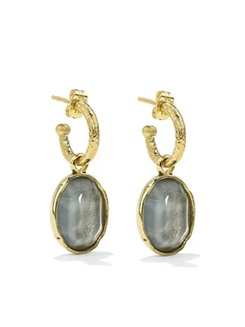 Goossens Cabochons hoop earrings