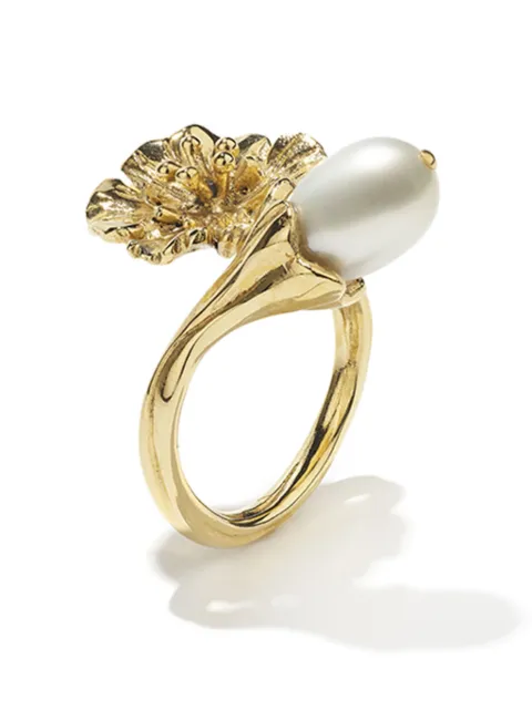 Goossens Fleur de Pavot pearl ring