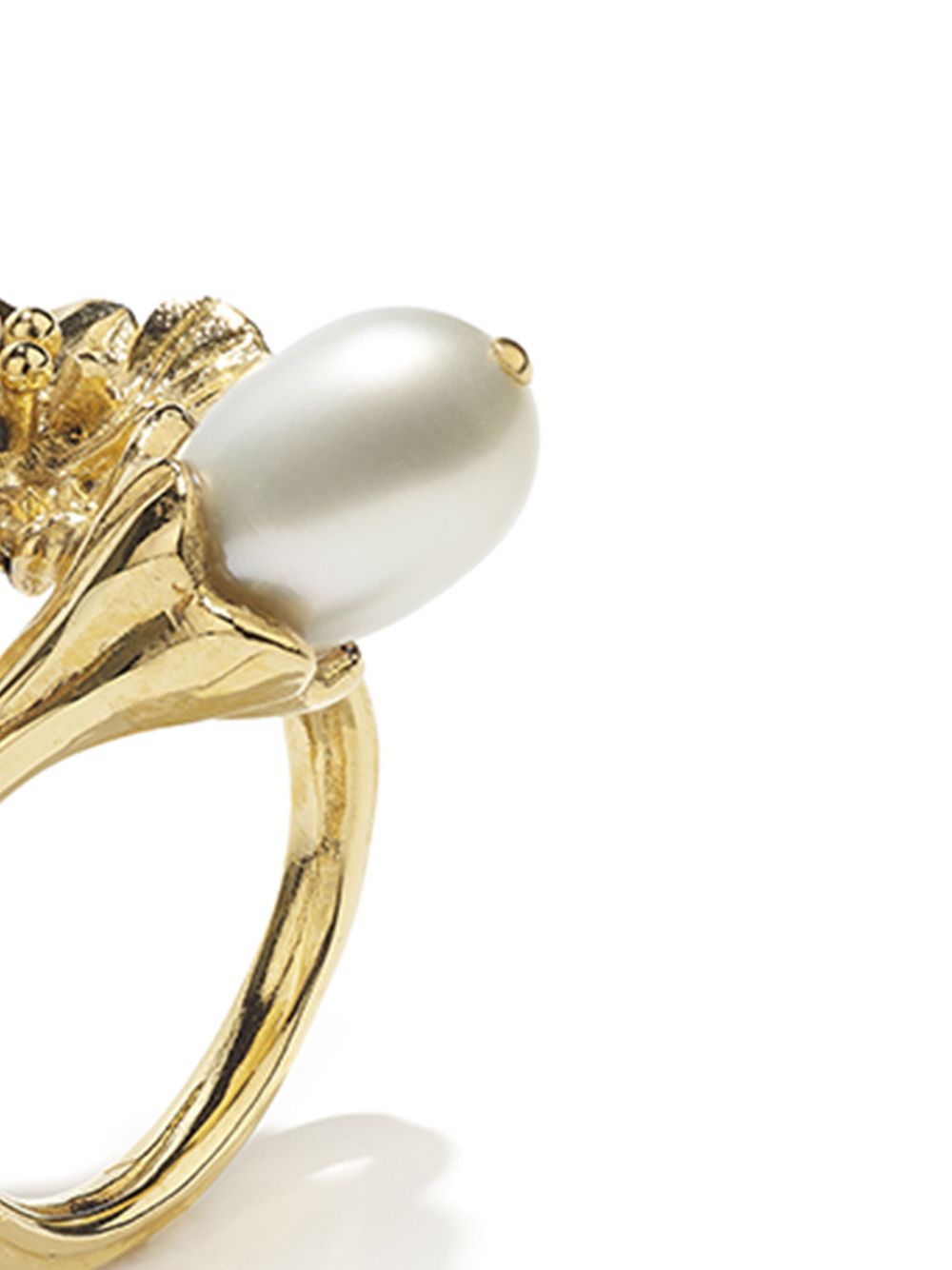 Goossens Fleur de Pavot ring met parel - Goud