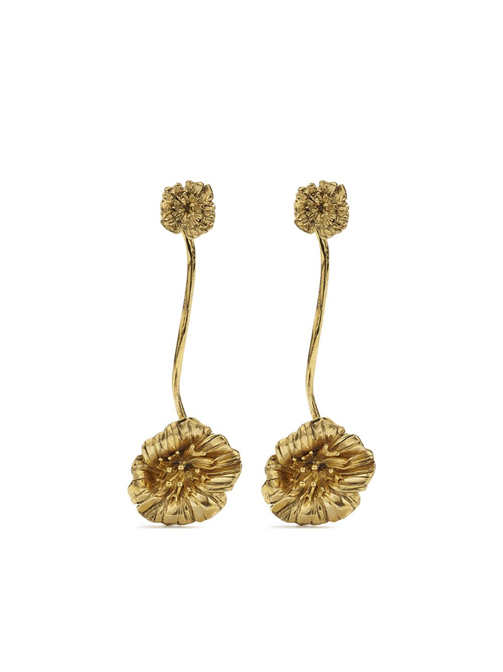 Fleur de Pavot pendant earrings