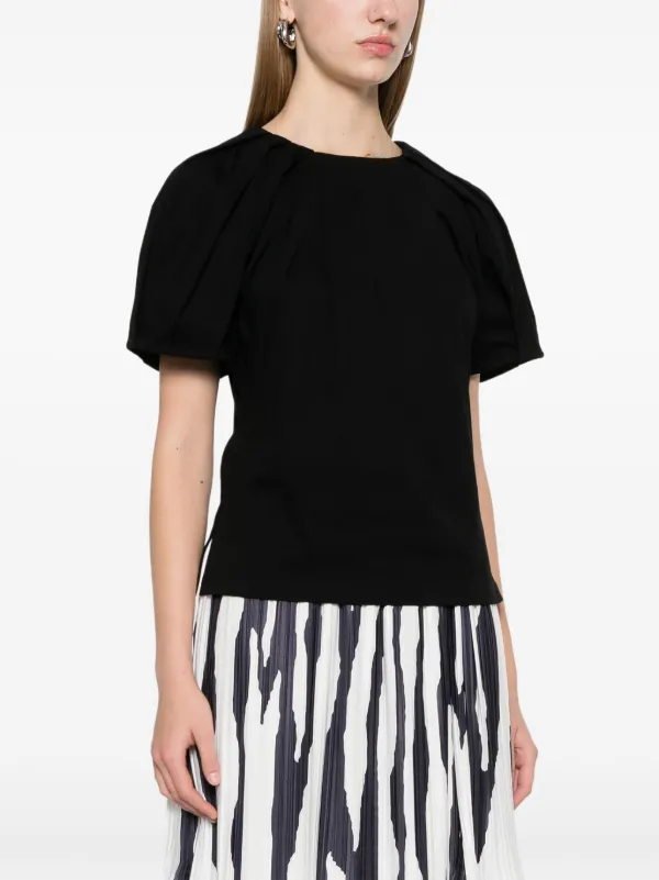 Tシャツ・カットソー LANVIN Black Triacetate Blend Blouse Tシャツ・カットソー LANVIN Black Triacetate Blend Blouse
