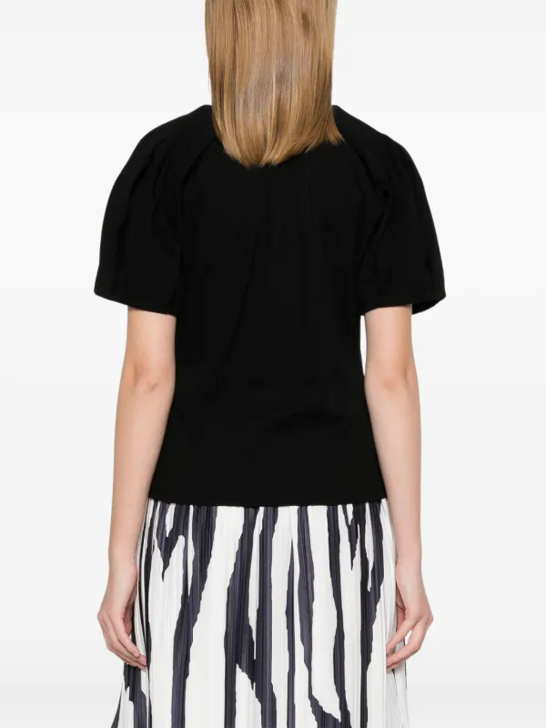 Lanvin Pleated T-shirt | Black | FARFETCH