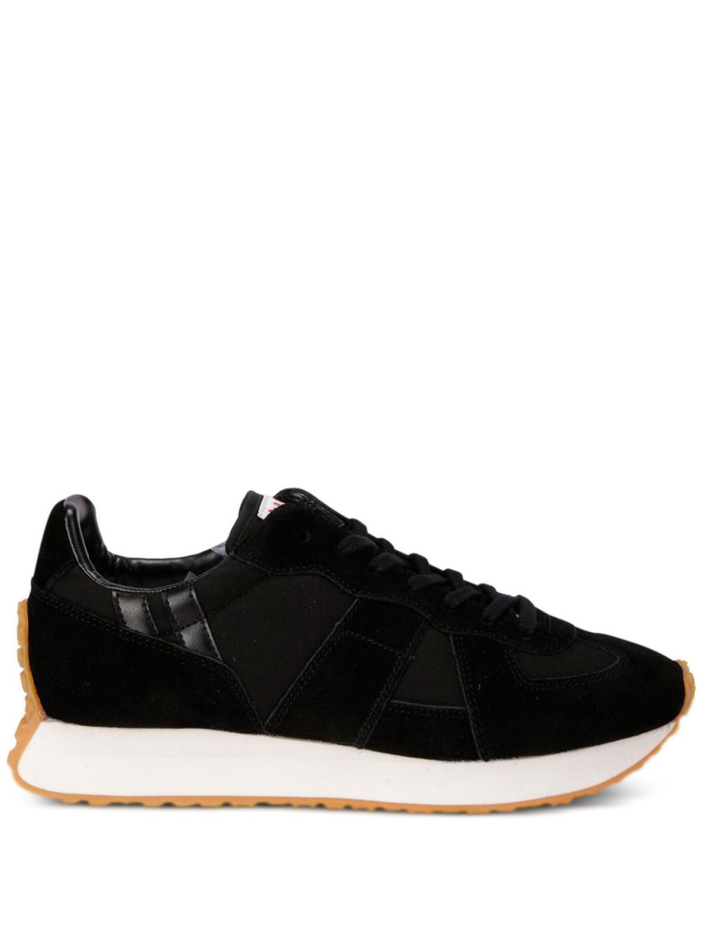 Comme Des Garçons logo-patch lace-up trainers Black