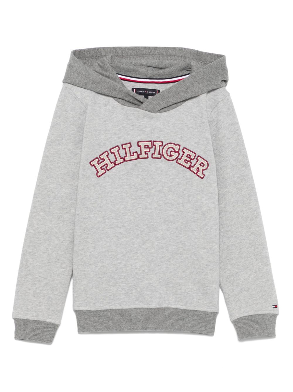 Tommy Hilfiger Junior logo-embroidered hoodie - Grey