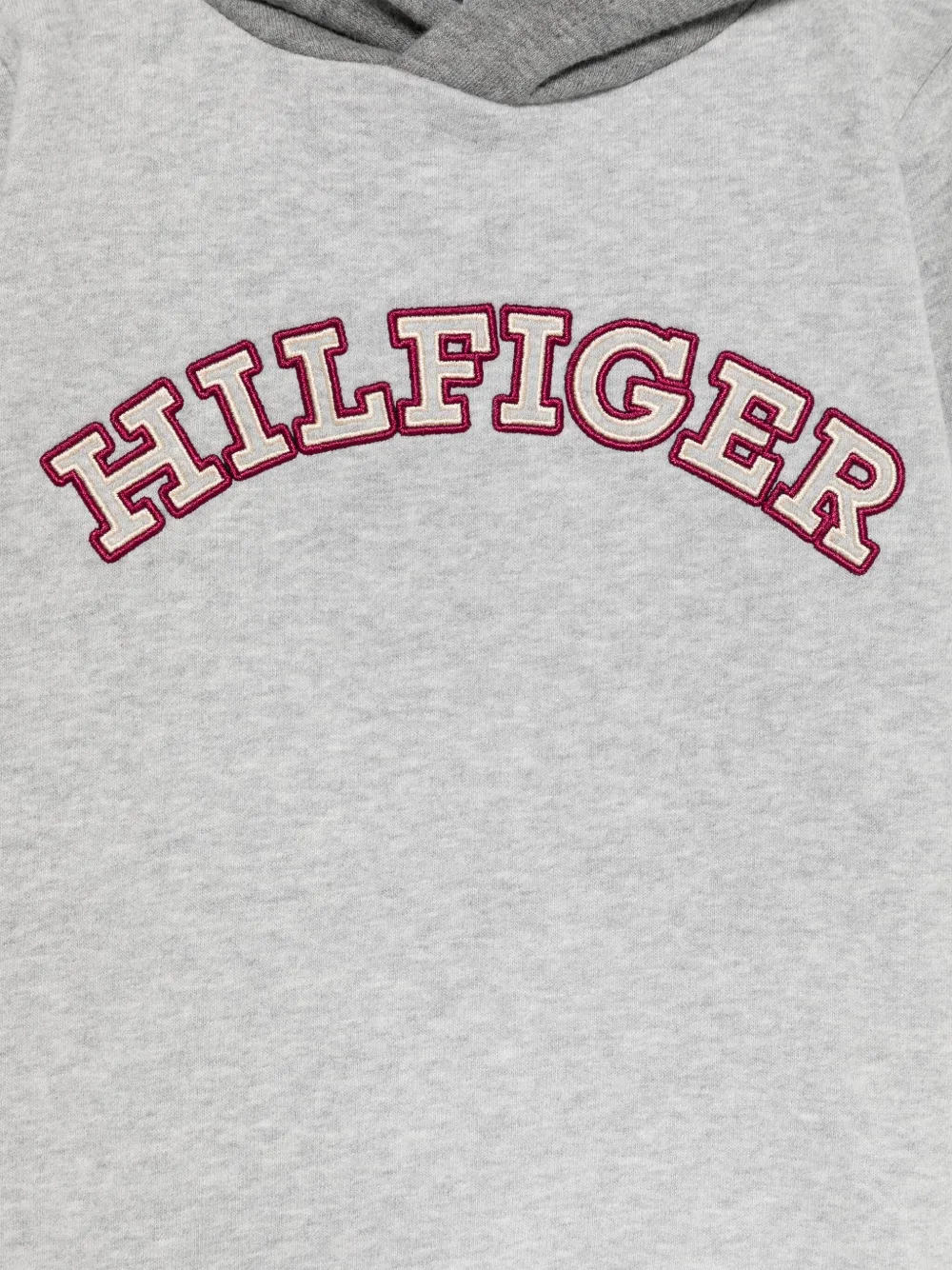 Tommy Hilfiger Junior Logo-embroidered Hoodie In Grey