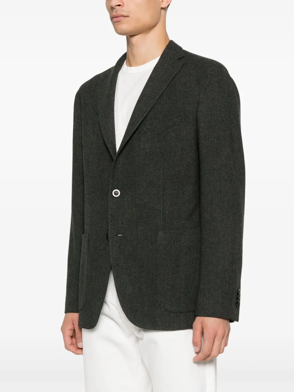 Boglioli Blazer met enkele rij knopen Groen