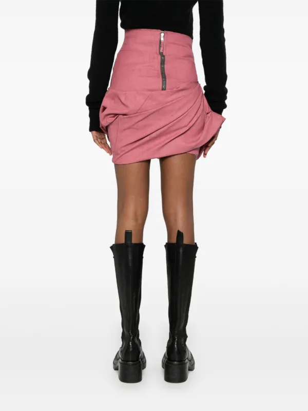 Rick Owens ドレープ ミニスカート | ピンク | FARFETCH JP