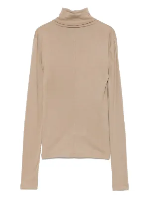 トップス helmut lang Knit brown Helmut lang distressed sweater