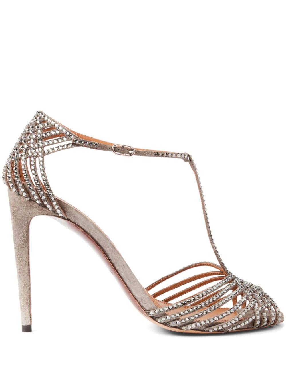 Ralph Lauren 120mm Crystal-embellished Sandals In Neutrals