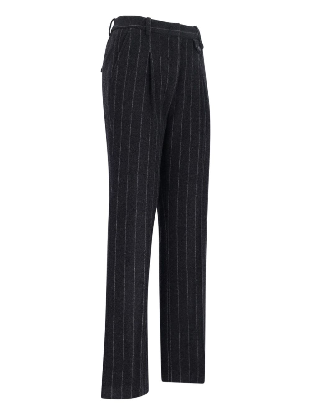 Shop The Garment Pinstripe-pattern Tailored Trousers In Black