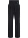 The Garment pinstripe-pattern tailored trousers - Black
