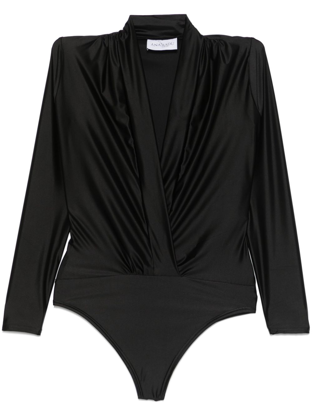 Ana Radu Plunging V-neck Bodysuit In Black