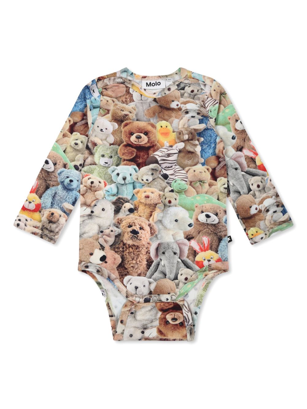 Molo Bear-print babygrow - Brown