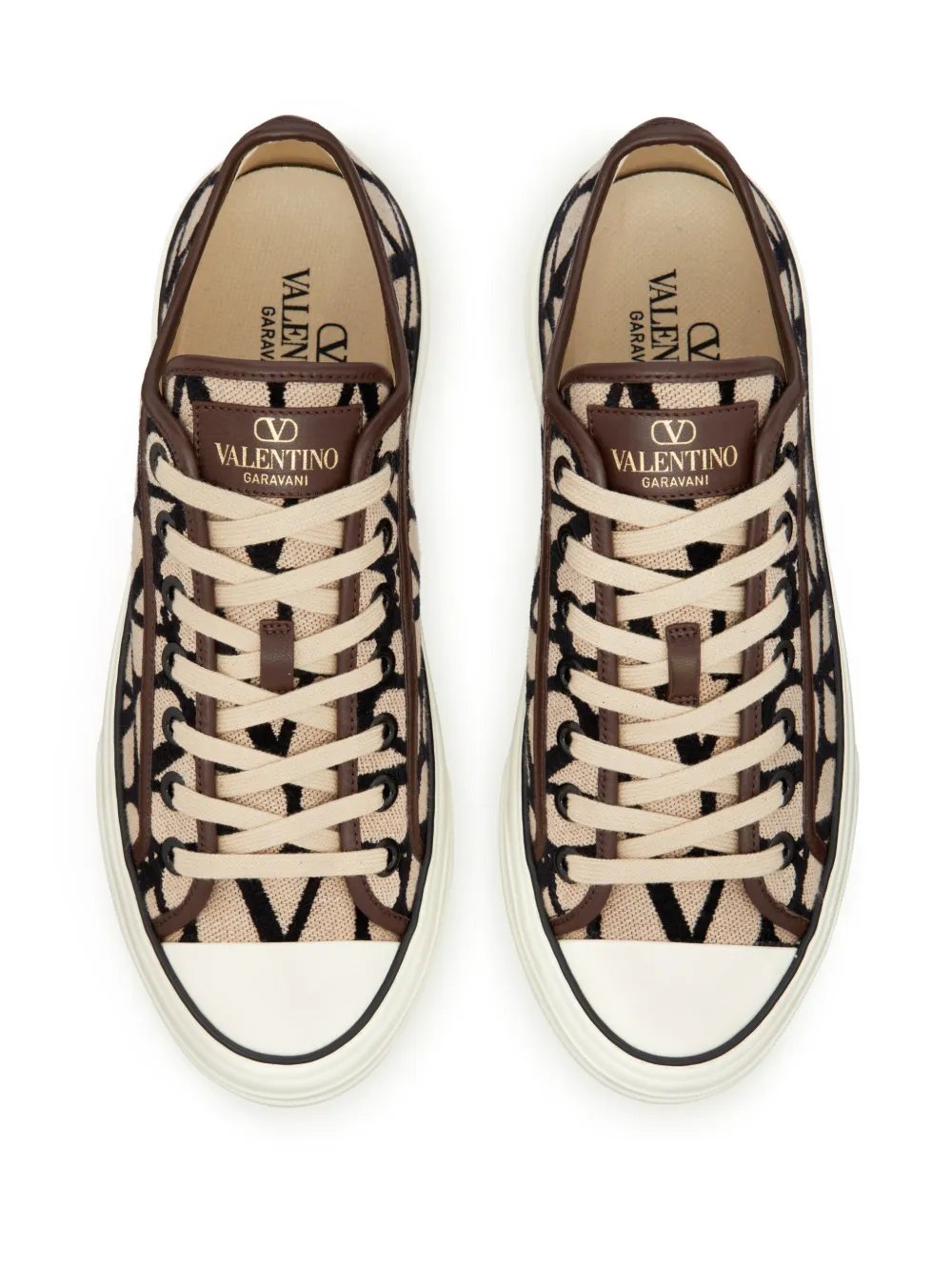 Valentino Garavani logo-print sneakers Neutrals