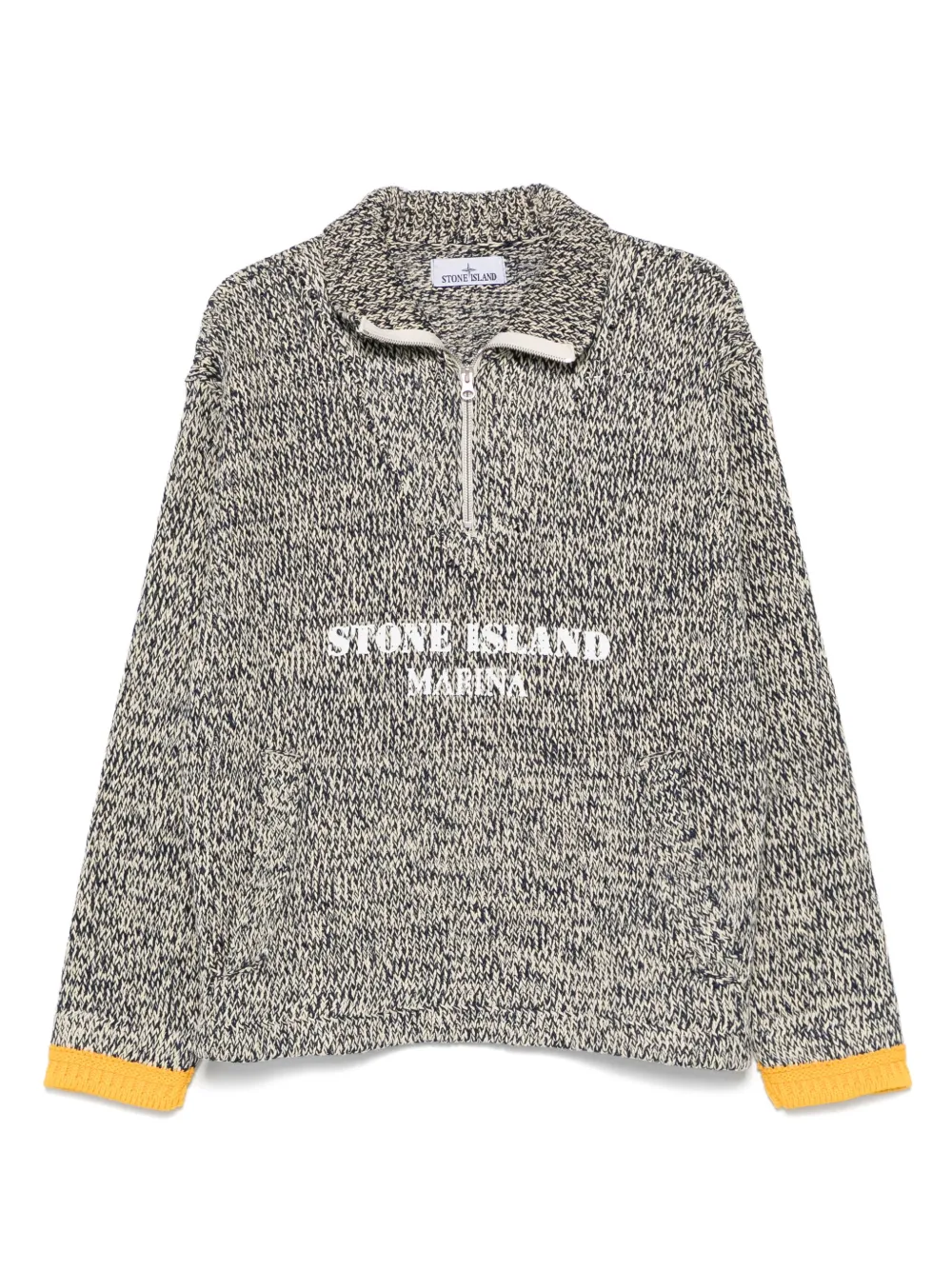 Stone Island painted-logo sweater | Blue | Image 1