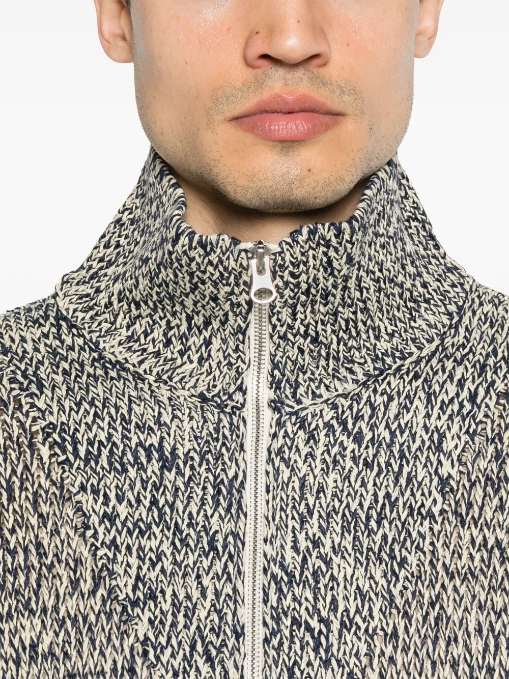 Stone Island Trui met geverfd logo Blauw