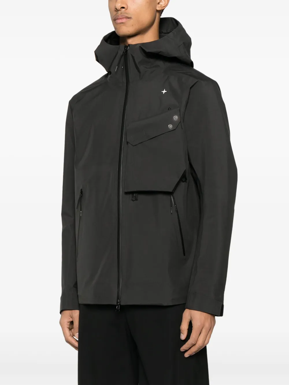 Stone Island Jack met capuchon Grijs