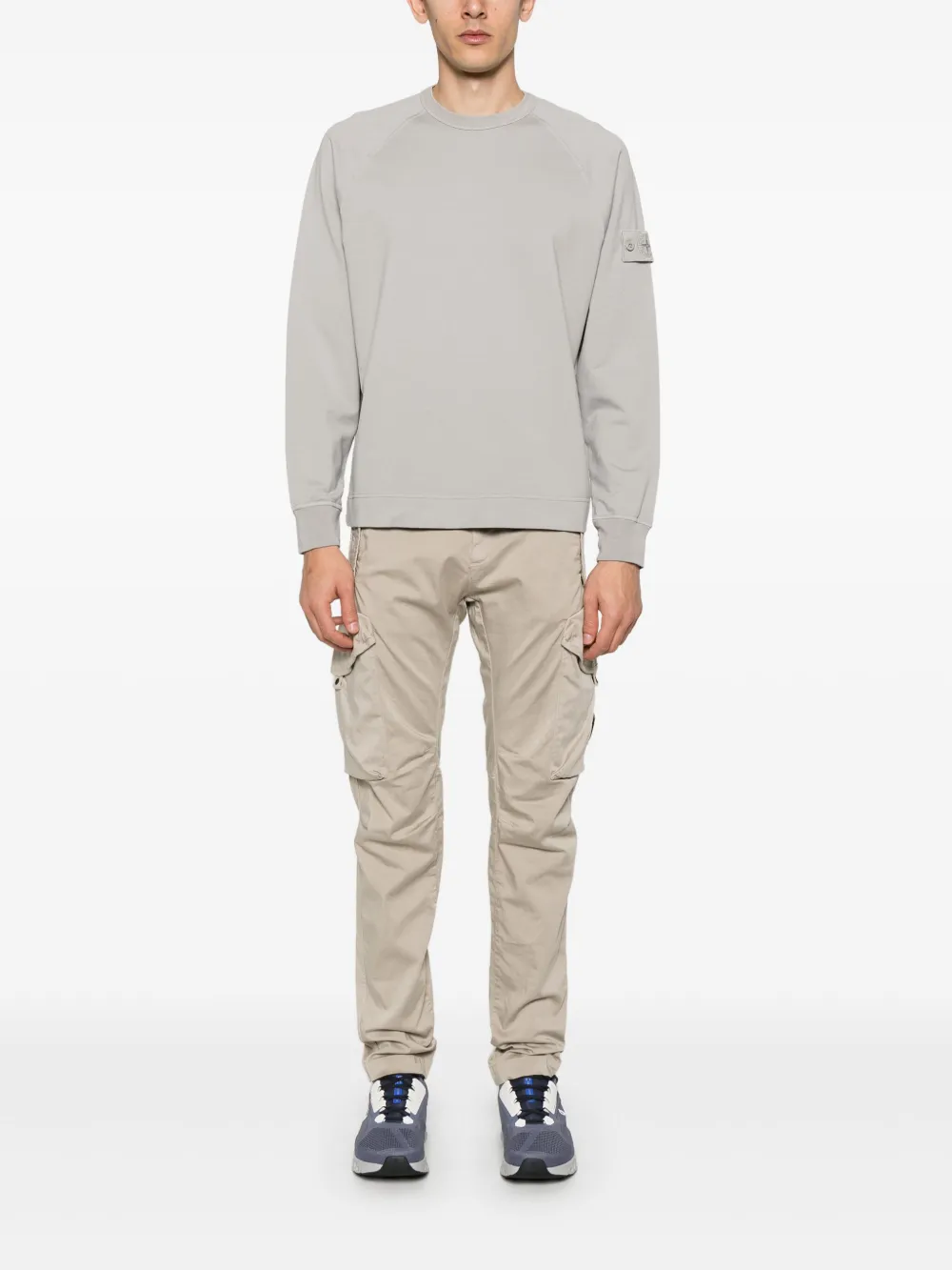 Stone Island Sweater met Compass-logopatch - Grijs