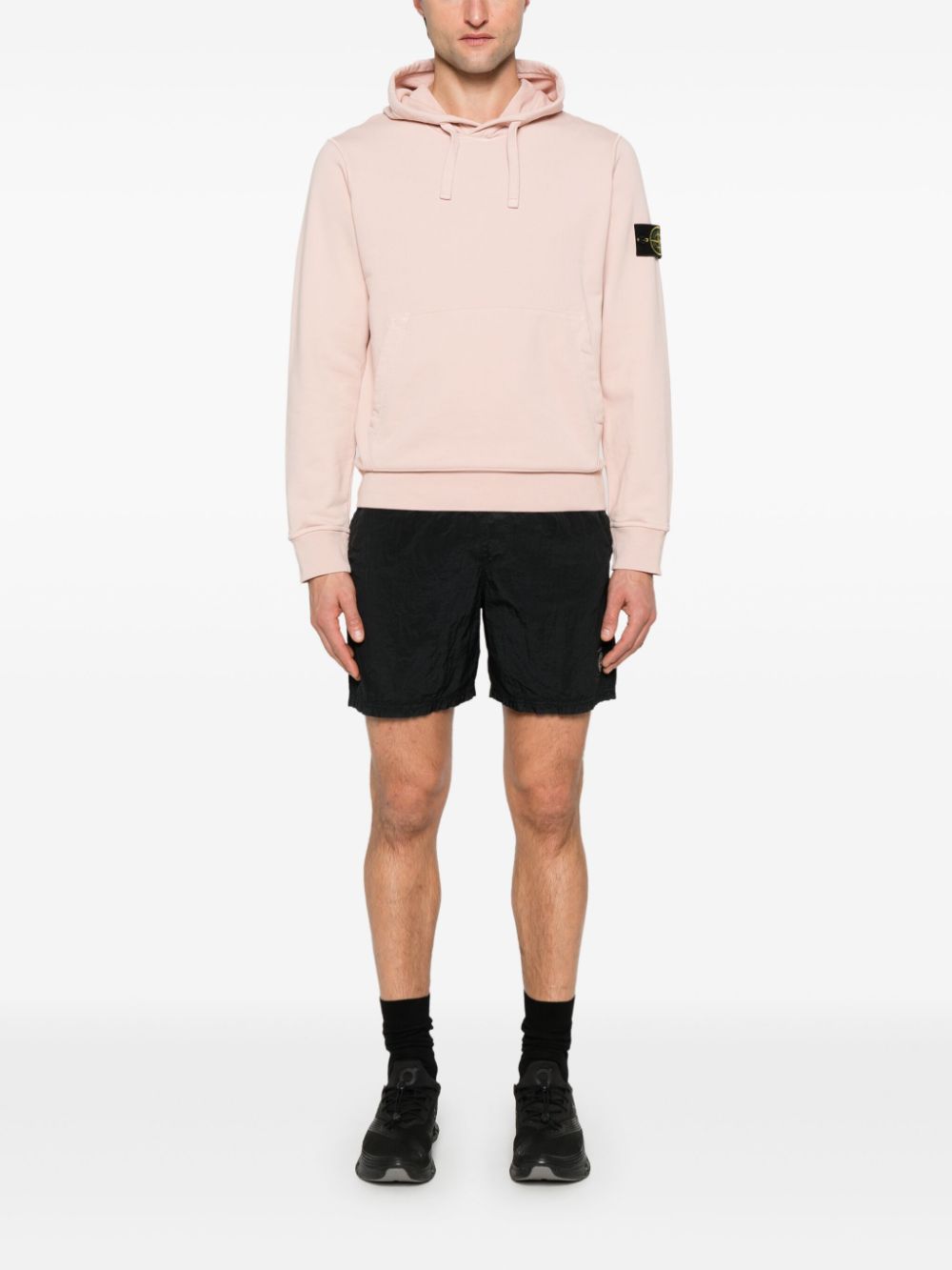 Stone Island Compass-badge hoodie - Roze