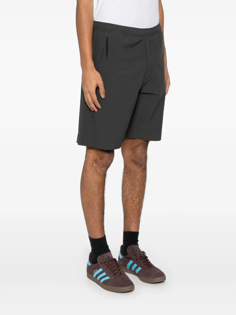 Stone Island Shorts met geborduurd logo Grijs