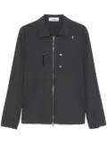 Stone Island logo-embroidered shirt jacket - Grey