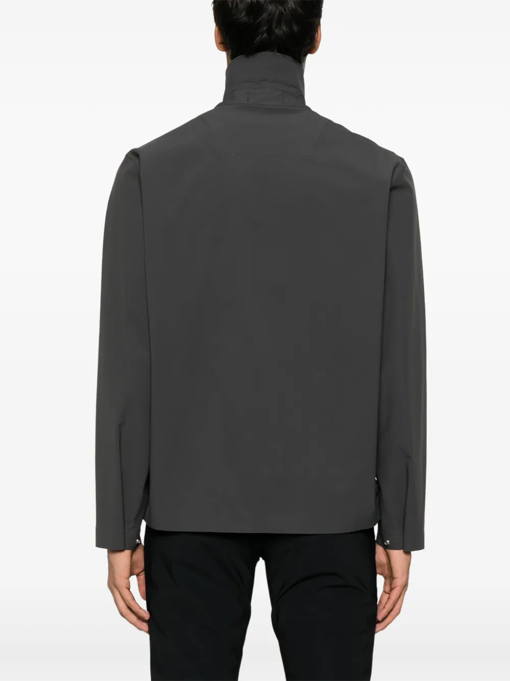 Stone Island Shirtjack met geborduurd logo Grijs