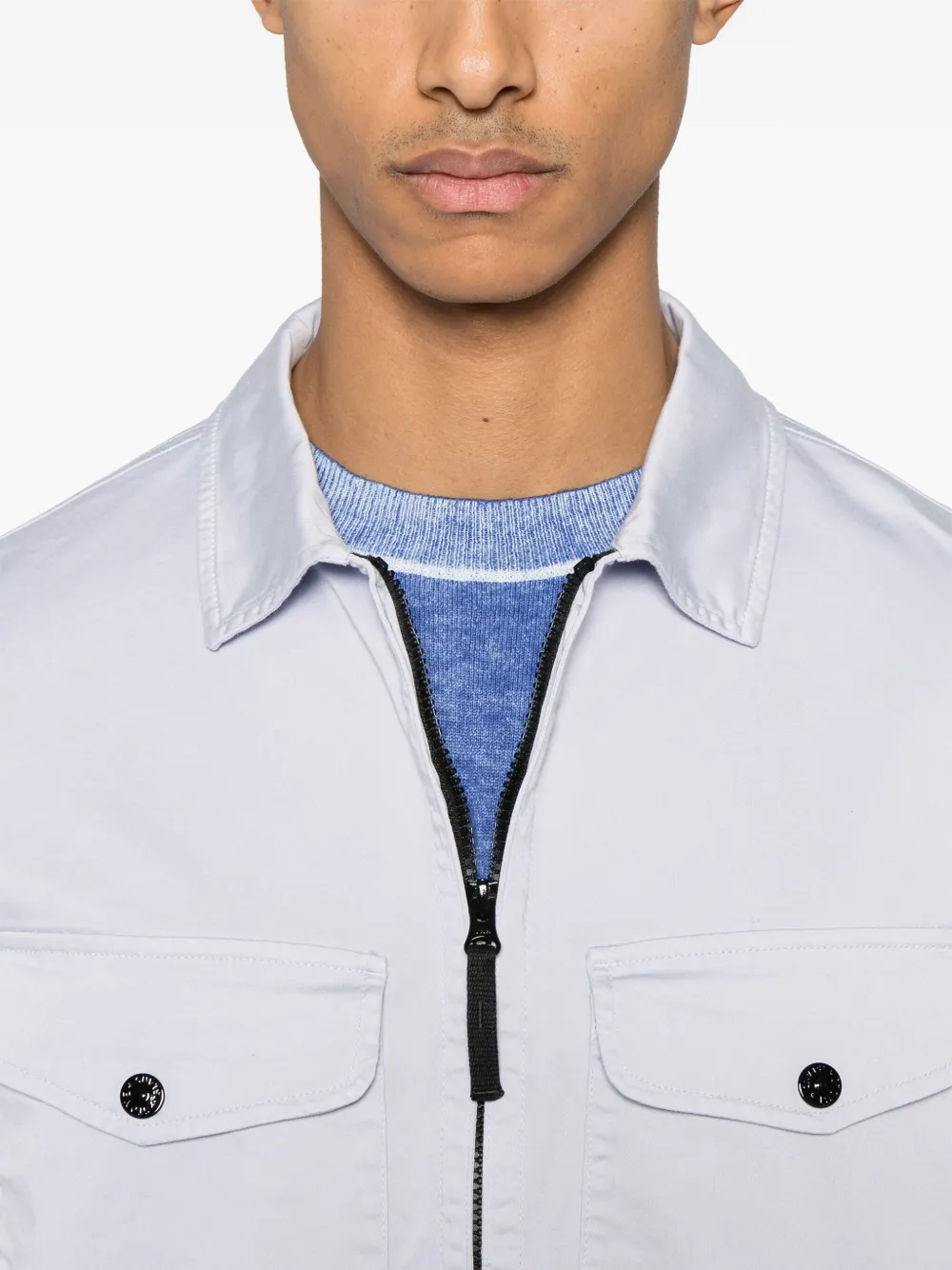 Stone Island Shirtjack met Compass-logopatch Paars