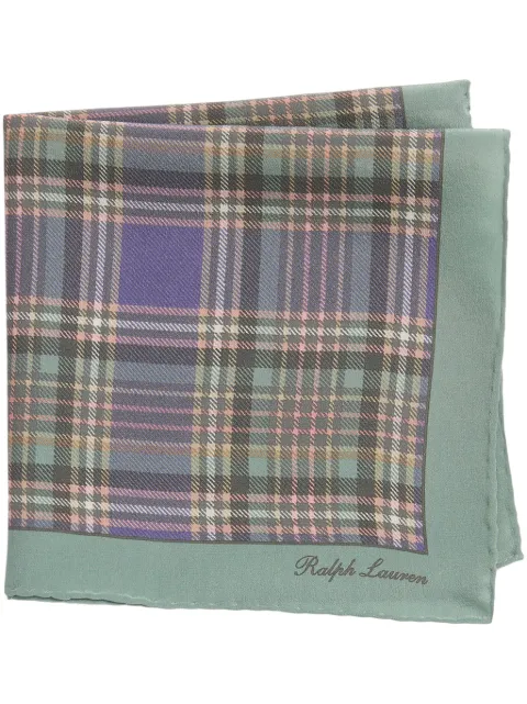 Ralph Lauren Purple Label plaid-print silk pocket square