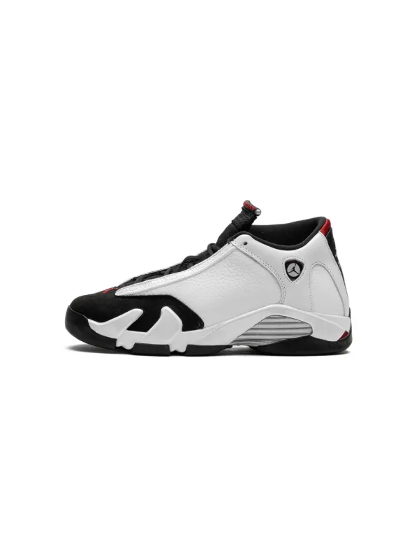 black and white jordan 14s