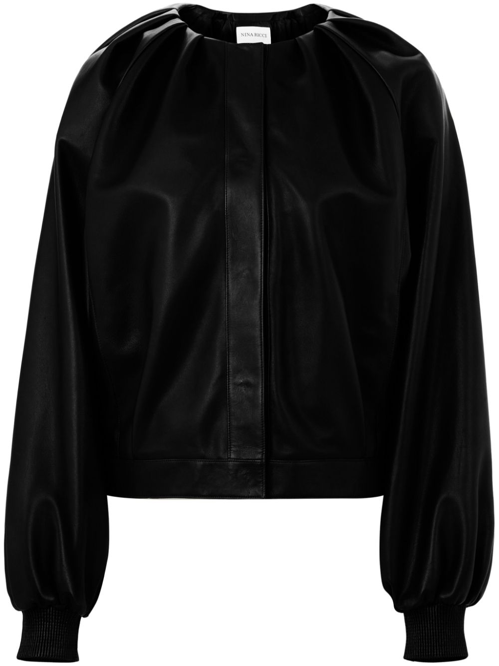 leather bomber jacket