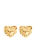 Nina Ricci heart brass earrings - Gold