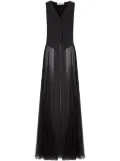 Nina Ricci long fluid tail vest - Black