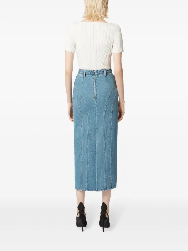 スカート NINA RICCI JERSEY SKIRT nina-ricci-yellow-tweed-mini-