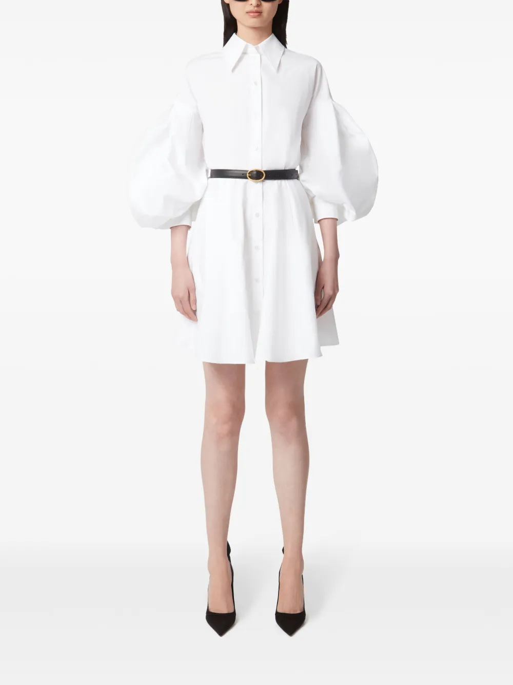 Nina Ricci Mini-jurk met pofmouwen - Wit