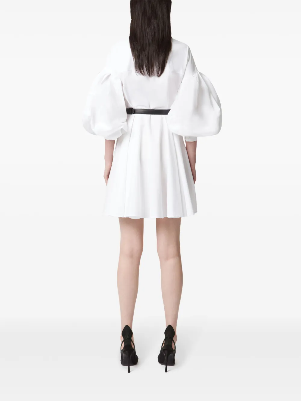 Shop Nina Ricci Puff Sleeves Minidress In White
