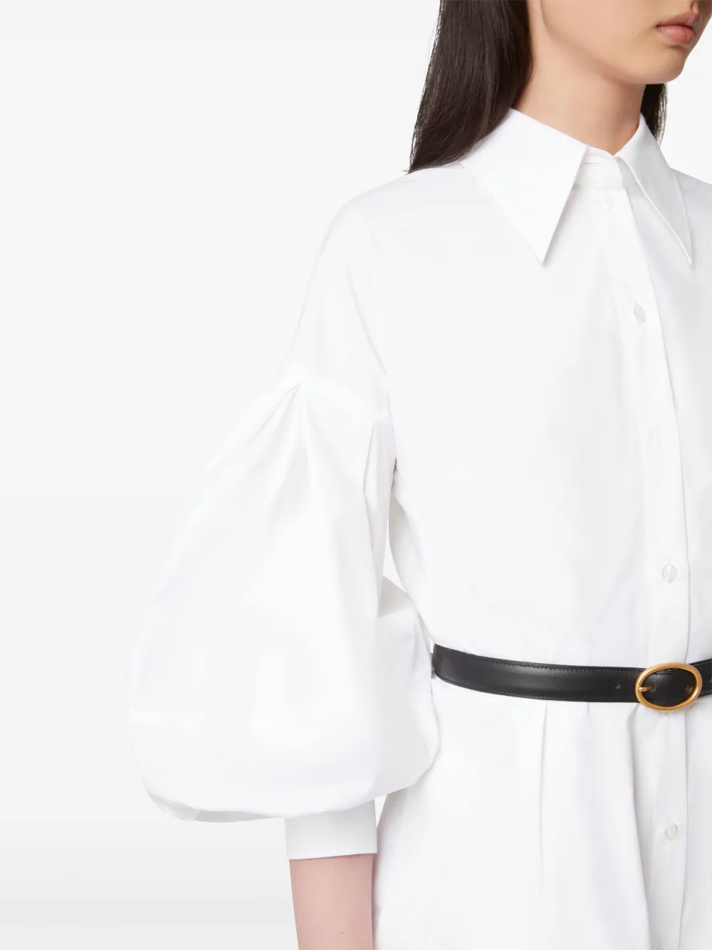 Shop Nina Ricci Puff Sleeves Minidress In White
