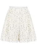 Nina Ricci pleated tweed shorts - White