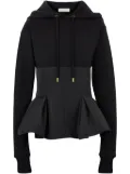 Nina Ricci peplum hoodie - Black