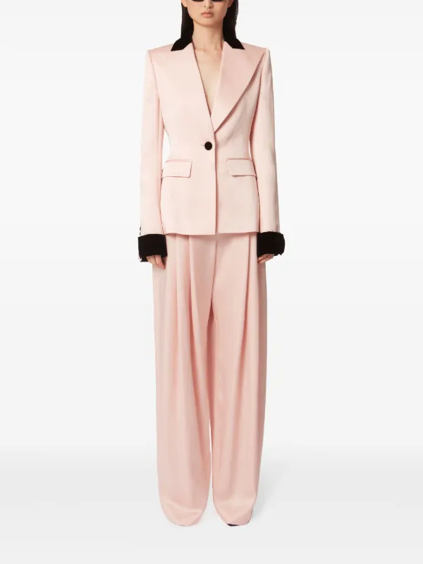 Nina Ricci contrasting-trim Blazer | Pink | FARFETCH