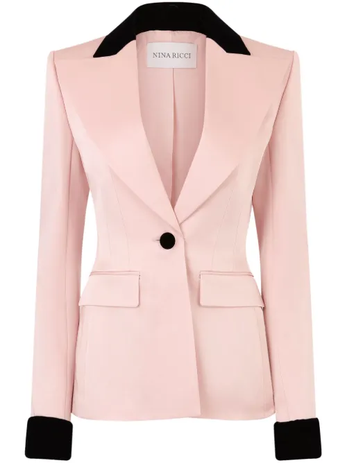 Blazer à bord contrastant - Nina Ricci - Modalova