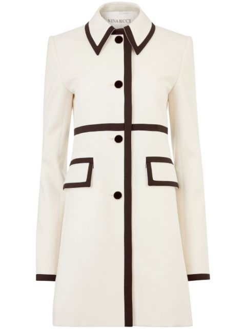 Nina Ricci wool gabardine coat