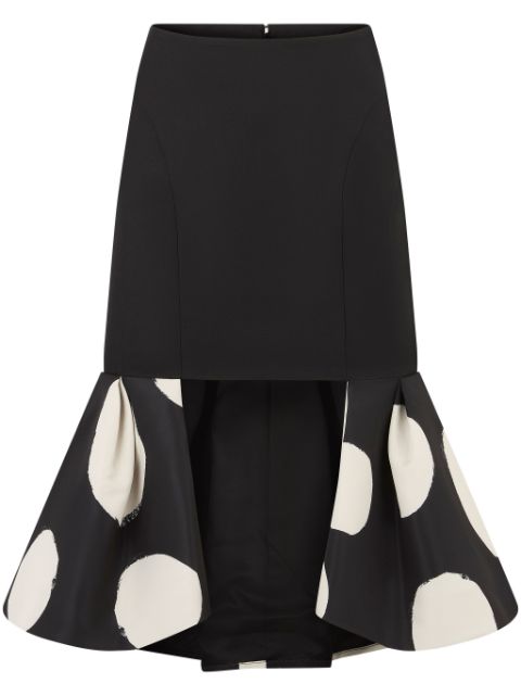 Nina Ricci double-flounce midi skirt Women