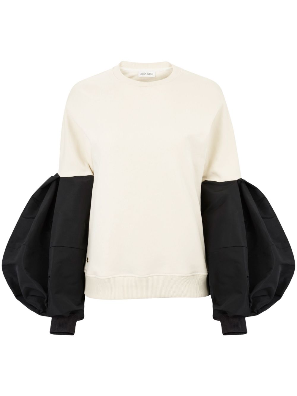 puff-sleeve sweatshirt