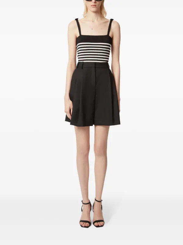nina ricci striped knit dress Striped minidress in black - Nina Ricci