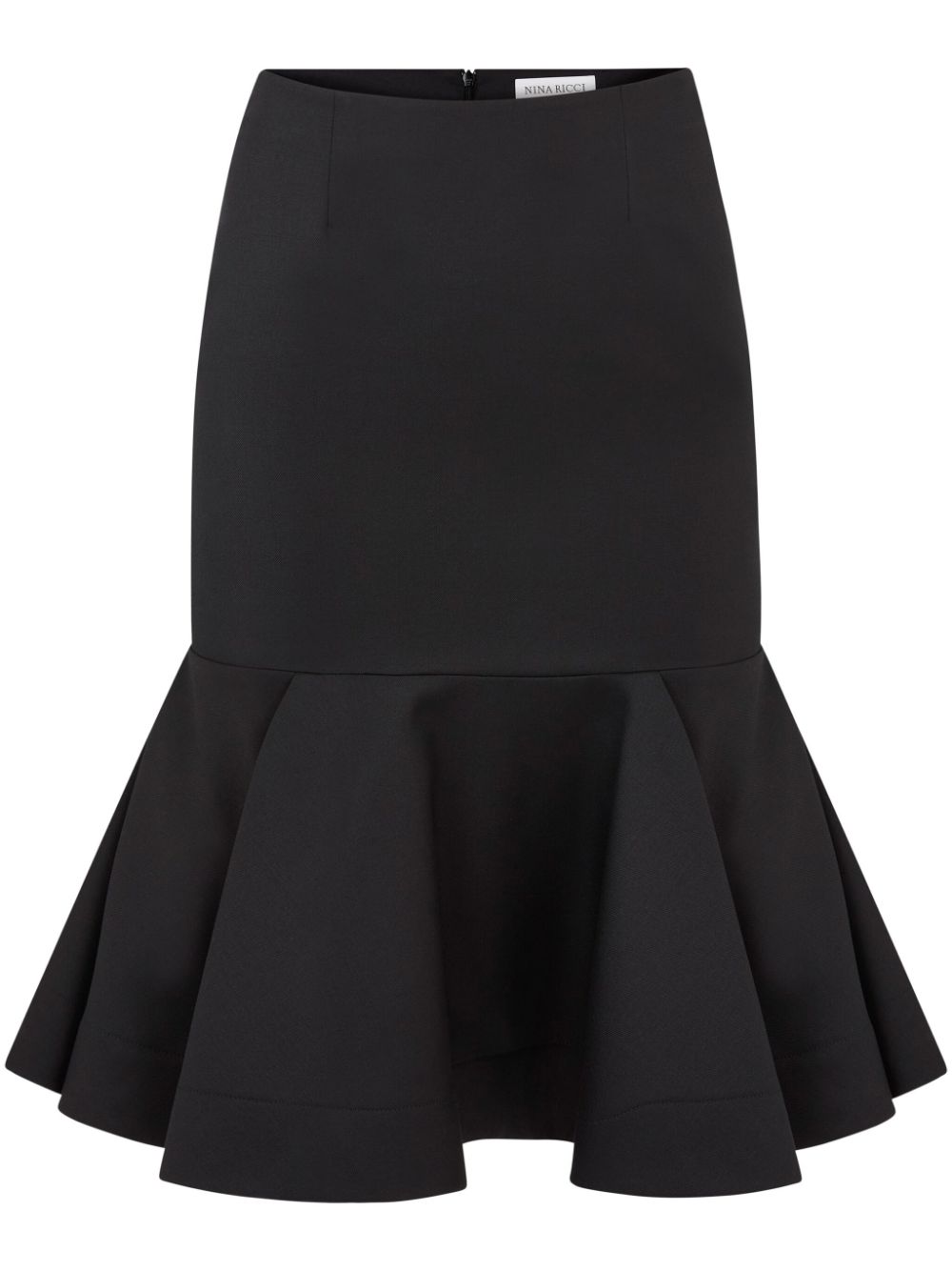 peplum midi skirt