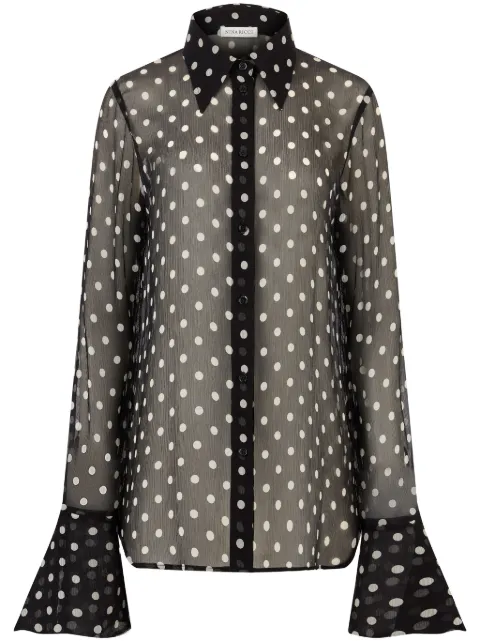 Nina Ricci camisa con puños acampanados