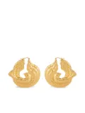 Nina Ricci twisted brass earrings - Gold