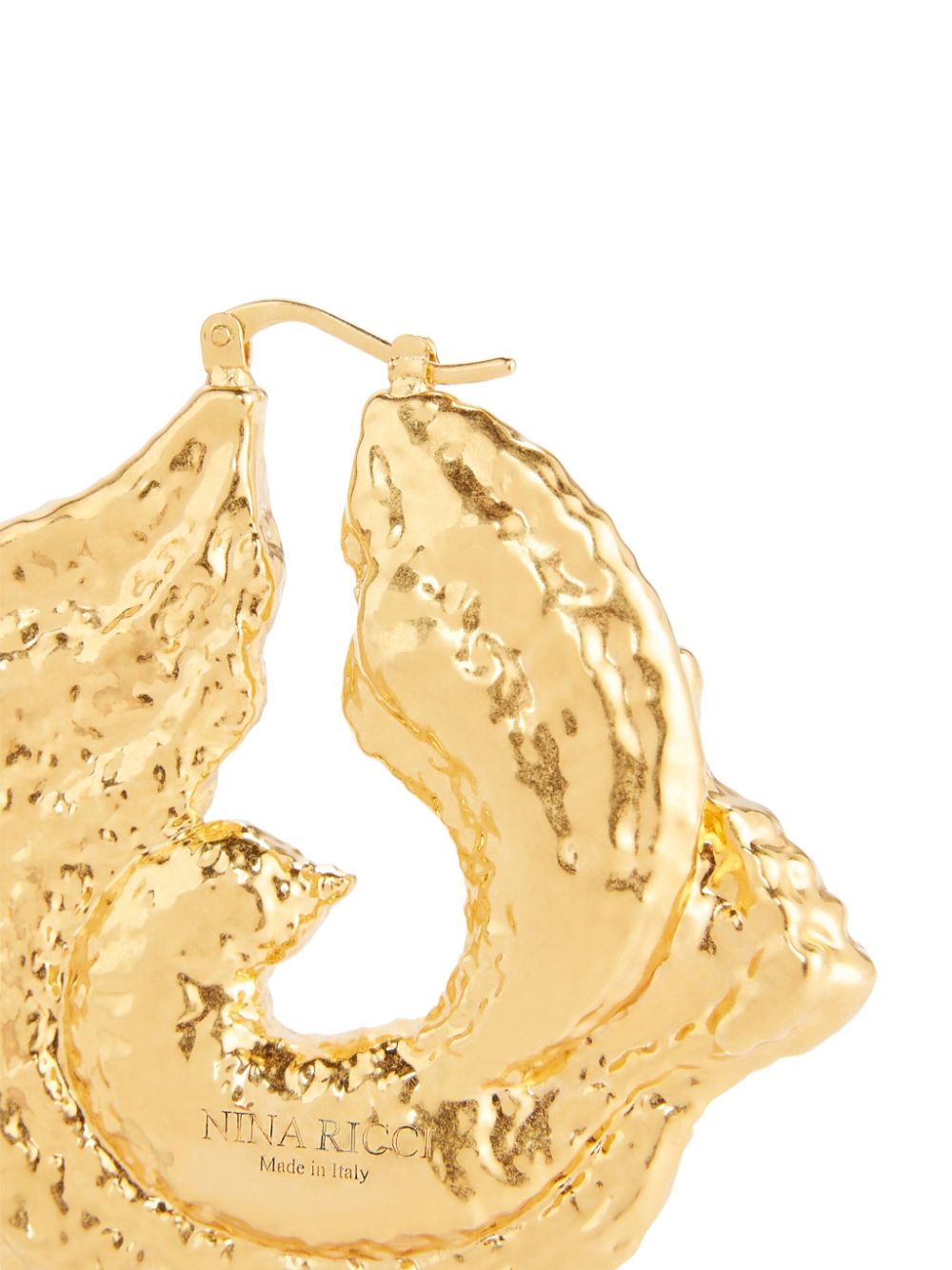 Nina Ricci Gedraaide messing oorbellen - Goud